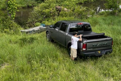 Deuce Tonneau Cover Black 2009-2018 (2019-2023 Classic) Ram 1500/2010-2025 2500/3500 8 Foot Bed without RamBox Truxedo
