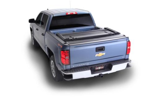 Deuce Tonneau Cover Black 2007-2013 Silverado/Sierra 1500/2007-2014 2500 HD/3500 HD 8 Foot Bed with Cargo Management System with Single Rear Wheels Truxedo