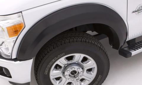 Extra Wide Style Fender Flare Set Front and Rear, Smooth, 4-Piece Set 2011-2016 Ford F-250 Super Duty/F-350 Super Duty Fleetside Lund