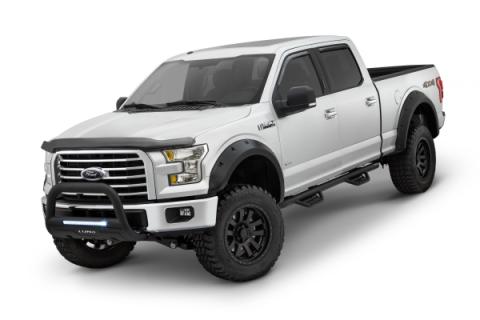 Rivet Style Fender Flare Set Front and Rear, Smooth, 4-Piece Set 2015-2017 Ford F-150 Fleetside Lund