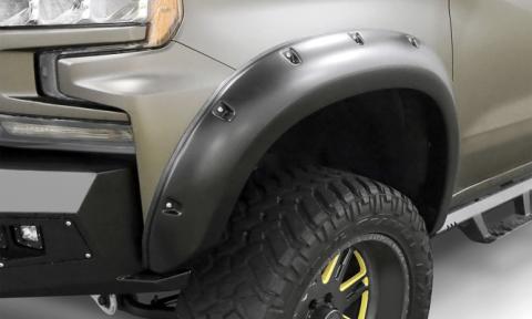 Rivet Style Fender Flare Set Front, Smooth, 2-Piece Set 2019-2026 Sierra 1500 Lund