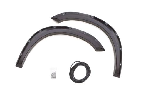 Rivet Style Fender Flare Set Front, Textured, 2-Piece Set 2009-2018 Dodge Ram 1500 Lund