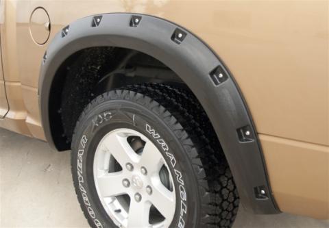 Rivet Style Fender Flare Set Rear, Textured, 2-Piece Set 2009-2018 Dodge Ram 1500 Lund