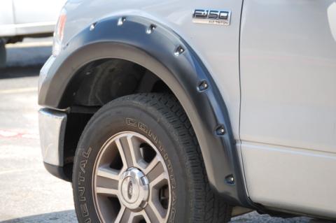 Rivet Style Fender Flare Set Front, Smooth, 2-Piece Set 2004-2008 Ford F-150 Fleetside Lund