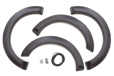Rivet Style Fender Flare Set Front and Rear, Smooth, 4-Piece Set 1999-2007 Ford F-250/F-350 Super Duty Fleetside Lund