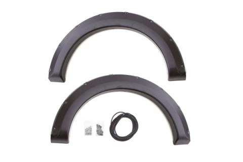 Rivet Style Fender Flare Set Rear, Textured, 2-Piece Set 1999-2007 Ford F-250/F-350 Super Duty Fleetside Lund