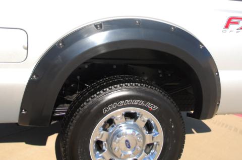 Rivet Style Fender Flare Set Front and Rear, Textured, 4-Piece Set 2011-2016 Ford F-250 Super Duty/F-350 Super Duty Fleetside Lund