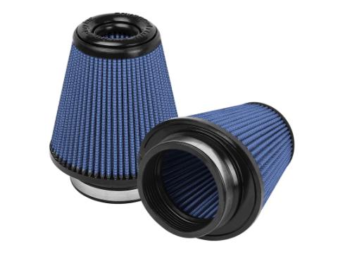 Magnum Force Intake Replacement Air Filter w/ Pro 5R Media (Pair) 3-1/2 Inch F x (5-3/4x5) Inch B x 3-1/2 Inch T (Inverted) x 6 Inch H aFe Power