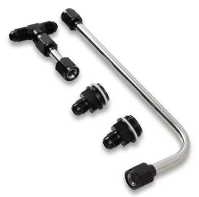 Dual Feed Fuel Line #6AN (Black) Stainless Steel Hardline Quick Fuel