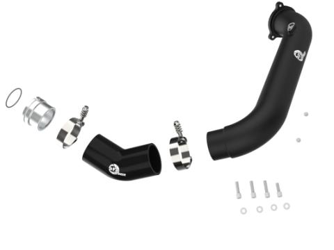 BladeRunner 2-3/4 Inch Aluminum Hot Charge Pipe Black Toyota Gr Supra (A90) 21-24 L4-2.0L (t) aFe Power