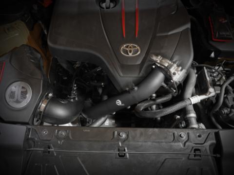 BladeRunner 2-3/4 Inch Aluminum Hot Charge Pipe Black Toyota Gr Supra (A90) 21-24 L4-2.0L (t) aFe Power