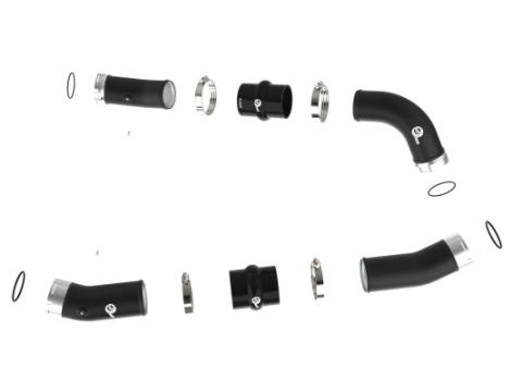 BladeRunner Aluminum Hot and Cold Charge Pipe Kit Black Toyota Tacoma 24-26 L4-2.4L (t) aFe Power