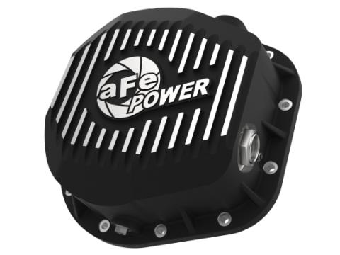 Pro Series Differential Cover Black w/ Machined Fins Ford F-250/F-350/Excursion 86-26 V8 (td) (10.25/10.50-12) aFe Power