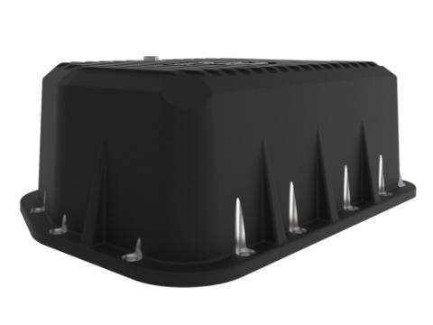 Pro Series Transmission Pan Black w/ Machined Fins Dodge Diesel Trucks 94-07 L6-5.9L (td) aFe Power