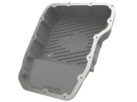 Street Series Transmission Pan Raw w/ Machined Fins Dodge Diesel Trucks 07.5-12 L6-6.7L (td) aFe Power