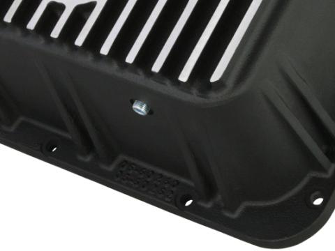 Pro Series Transmission Pan Black w/ Machined Fins GM Diesel Trucks 01-19 V8-6.6L (td) LB7/Lly/Lbz/Lmm/Lml/L5P aFe Power