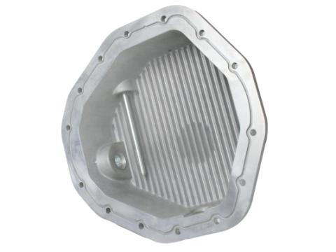 Pro Series Rear Differential Cover Kit Black w/ Machined Fins &amp; Gear Oil Dodge Diesel Trucks 03-05 L6-5.9L (td) aFe Power
