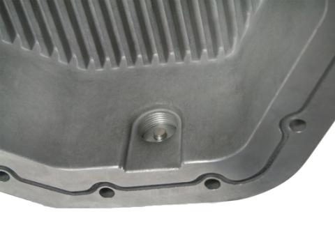 Pro Series Rear Differential Cover Kit Black w/ Machined Fins &amp; Gear Oil Dodge Diesel Trucks 03-05 L6-5.9L (td) aFe Power