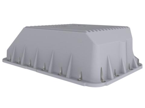 Street Series Transmission Pan Black w/ Machined Fins Ford Diesel Trucks 94-10 V8-7.3L/6.0L/6.4L (td) aFe Power