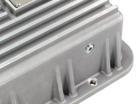 Street Series Transmission Pan Raw w/ Machined Fins Ford Trucks 93-08 aFe Power
