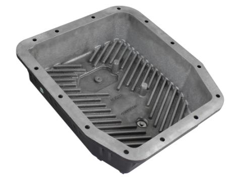 Pro Series Transmission Pan Black w/ Machined Fins Ford Trucks 93-08 aFe Power