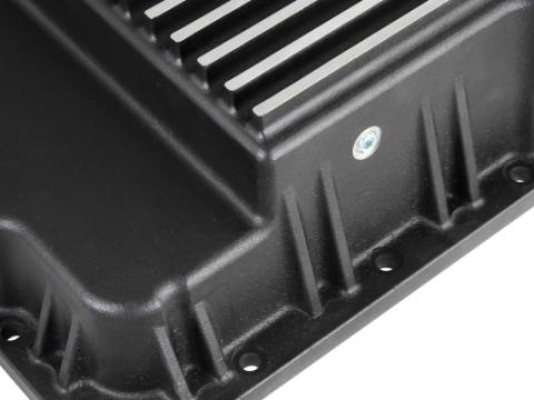 Pro Series Transmission Pan Black w/ Machined Fins GM Trucks 99-16 aFe Power