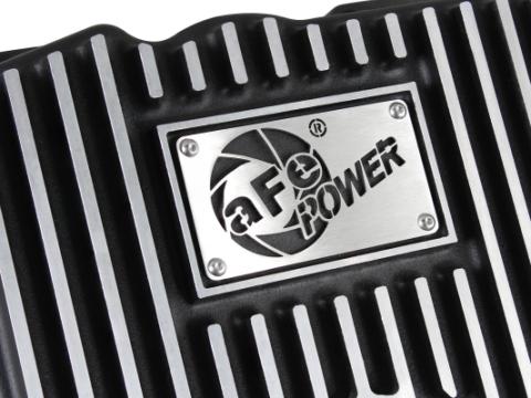 Pro Series Transmission Pan Black w/ Machined Fins GM Trucks 99-16 aFe Power