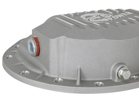 Street Series Rear Differential Cover Raw w/ Machined Fins Nissan Titan Xd 16-19 V8-5.0L (td) (Aam 9.5-14) aFe Power