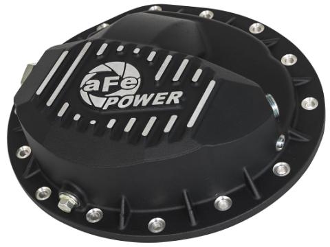 Pro Series Rear Differential Cover Black w/ Machined Fins Nissan Titan Xd 16-19 V8-5.0L (td) (Aam 9.5-14) aFe Power