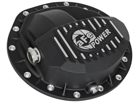 Pro Series Rear Differential Cover Black w/ Machined Fins Nissan Titan Xd 16-19 V8-5.0L (td) (Aam 9.5-14) aFe Power