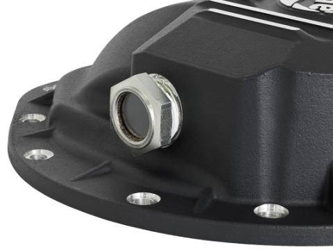 Pro Series Rear Differential Cover Black w/ Machined Fins Nissan Titan Xd 16-19 V8-5.0L (td) (Aam 9.5-14) aFe Power