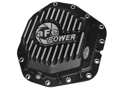 Pro Series Rear Differential Cover Black w/ Machined Fins Ford Diesel Trucks 17-23 V8-6.7L (td) (Dana M300-14) aFe Power