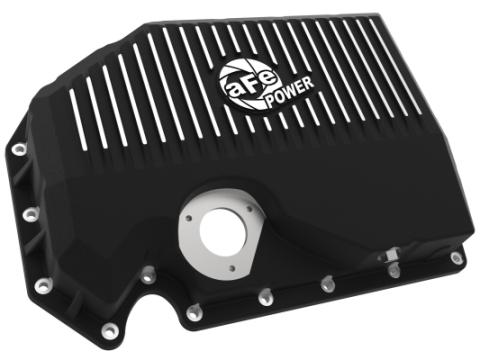 Pro Series Engine Oil Pan Black w/ Machined Fins Audi/Volkswagen 05-22 L4-1.8L (t)/2.0L (t) (w/ Oil Sensor) aFe Power