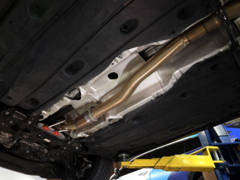 Twisted Steel Downpipe 3 Inch 304 Stainless Steel w/ Cat Volkswagen Golf R 15-19 L4-2.0L (t) aFe Power