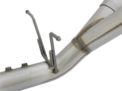 Atlas 4 Inch Aluminized Steel Dpf-Back Exhaust System w/ Polished Tip GM Diesel Trucks 17-19 V8-6.6L (td) L5P Dual Rear Exit Position aFe Power