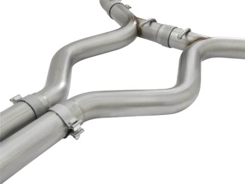 Mach Force-Xp 304 Stainless Steel Cat-Back Exhaust System w Muffler Polished Tip Ford Mustang 15-17 V8-5.0L/V6-3.7L aFe Power