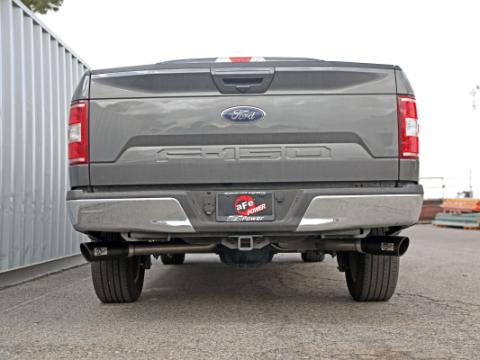 Gemini Xv 3 Inch 304 Stainless Steel Cat-Back Exhaust System w/ Cut-Out Black Ford F-150 15-20 V6-2.7L (tt)/3.5L (tt)/V8-5.0L aFe Power