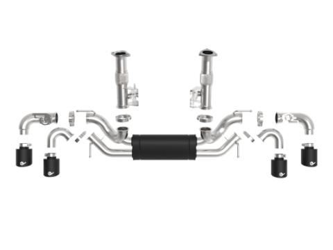 Mach Force-Xp 304 Stainless Steel Cat-Back Exhaust w/ Muffler Black (w/ Npp) Chevrolet Corvette (C8) 20-26 V8-6.2L aFe Power