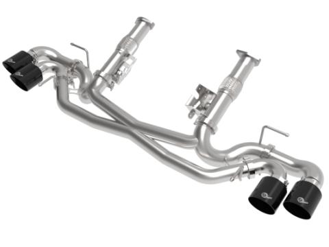 Mach Force-Xp 304 Stainless Steel Cat-Back Exhaust w/o Muffler Black (No Npp) Chevrolet Corvette (C8) 20-26 V8-6.2L aFe Power