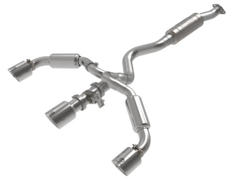Gemini Xv 3 to 2-1/2 Inch 304 Stainless Steel Cat-Back Exhaust w/ Polished Toyota Gr Corolla 23-26 L3-1.6L (t) aFe Power