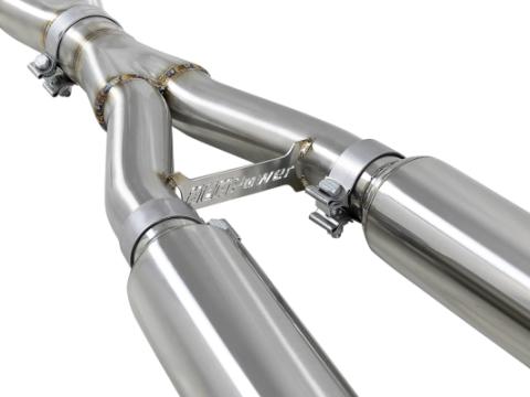 Takeda 2-1/2 Inch 304 Stainless Steel Cat-Back Exhaust System w/ Black Tips Infiniti Q50 16-24 V6-3.0L (tt) aFe Power