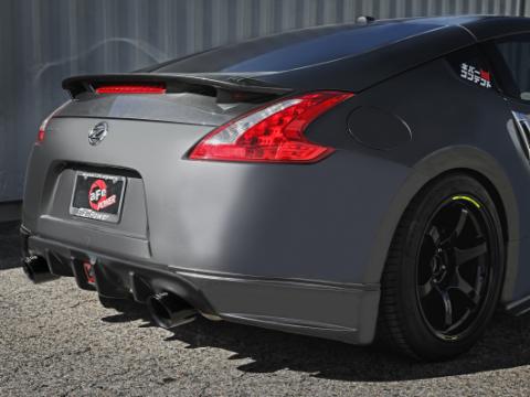 Takeda 2-1/2 Inch 304 Stainless Steel Cat-Back Exhaust w/ Resonator and Black Tip Nissan 370Z 09-20 V6-3.7L aFe Power