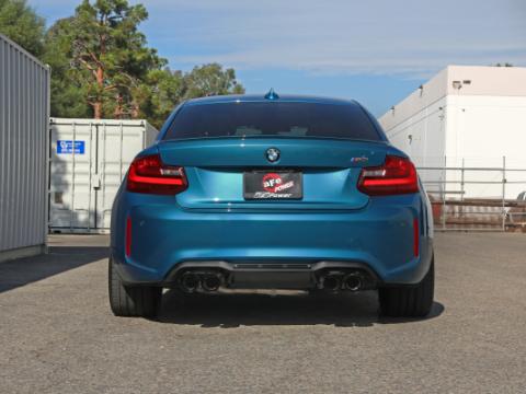 Mach Force-Xp Cat-Back Exhaust 3 to 2-1/2 Inch 304 S/S w/ Black Tips BMW M2 (F87) 16-18 L6-3.0L (t) N55 aFe Power