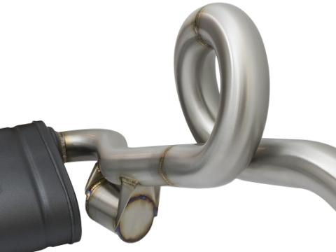 Mach Force-Xp 2-1/2 Inch to 2 Inch Stainless Steel Cat-Back Exhaust System Polished Porsche Cayman S/Boxster S (981) 13-16 H6-2.7L/3.4L aFe Power