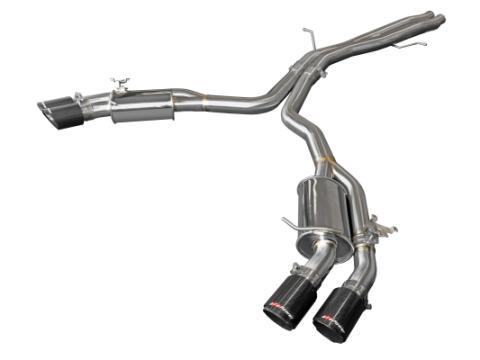Mach Force-Xp 3 Inch to 2-1/2 Inch Stainless Steel Axle-Back Exhaust System Carbon Audi RS5 Coupe 18-20 V6-2.9L (tt) aFe Power