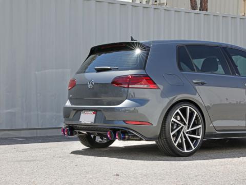 Mach Force-Xp 3 Inch to 2-1/2 Inch Stainless Steel Cat-Back Exhaust w/ Blue Flame Tip Volkswagen Golf R 15-19 L4-2.0L (t) aFe Power