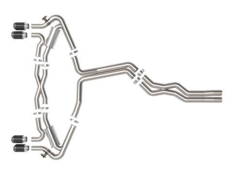 Mach Force-Xp 3 Inch to 2-1/2 Inch Stainless Steel Cat-Back Exhaust System Carbon Audi RS6 Avant 21-26 V8-4.0L (tt) aFe Power