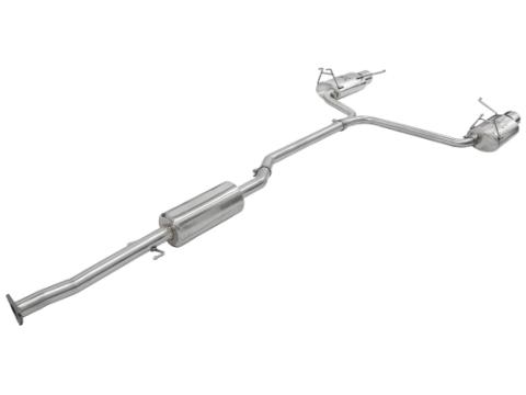 Takeda 2-1/4 Inch to 2 Inch 304 Stainless Steel Cat-Back Exhaust w/Polished Tips Honda Accord 08-12 V6-3.5L aFe Power