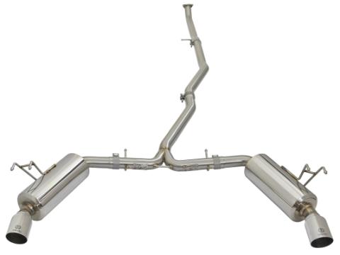 Takeda 2-1/4 to 2-1/2 Inch 304 Stainless Steel Cat-Back Exhaust w/Polished Tips Honda Civic Sedan 16-21 L4-1.5L (t) aFe Power