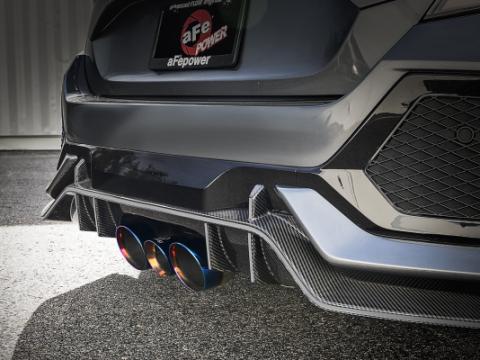 Takeda 3 Inch 304 Stainless Steel Cat-Back Exhaust System w/ Blue Flame Tip Honda Civic Type R 17-21 L4-2.0L (t) aFe Power